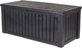Keter Kissenbox Rockwood, graphit, 570l Fassungsvermögen, Außenmaße: 155 x 72,4 x 64,4 cm, Auflagenbox wasserdicht, für Outdoor geeignet, Keterbox