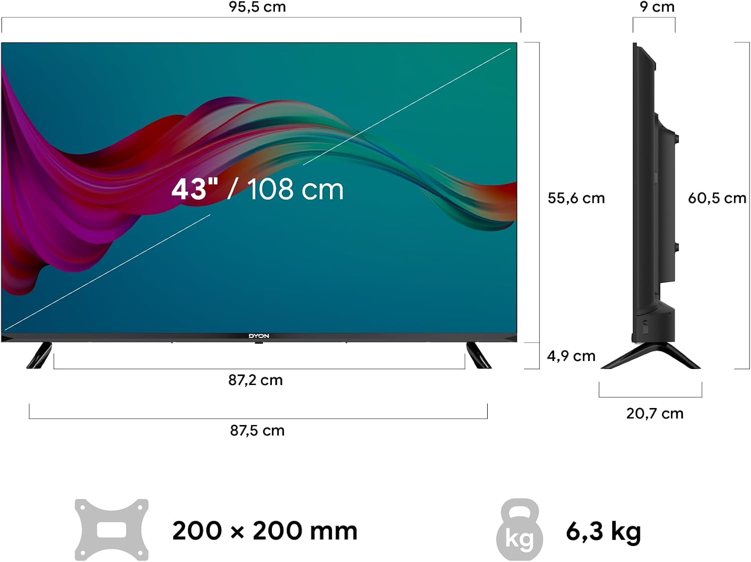 DYON Smart 43 VX 43 Zoll Full HD Smart Fernseher
