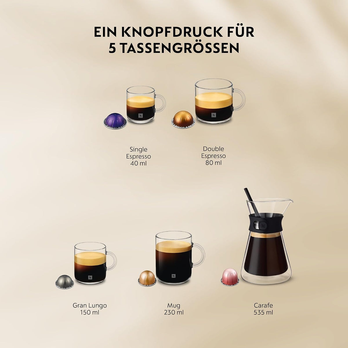 NESPRESSO KRUPS Vertuo Up Blau Kapselmaschine XN9404