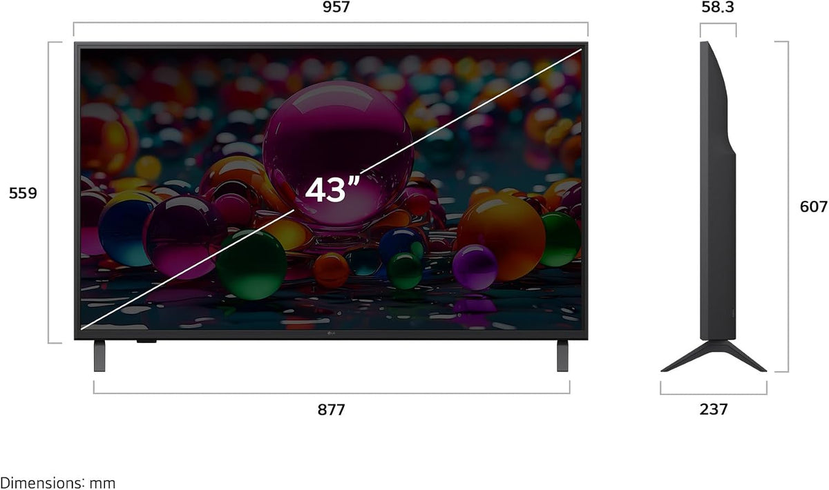 LG 43UA75006LA TV 43 Zoll (109 cm) 4K UHD AI TV (α7 Gen8 4K AI Prozessor, webOS 25, 60Hz) [Modelljahr 2025]