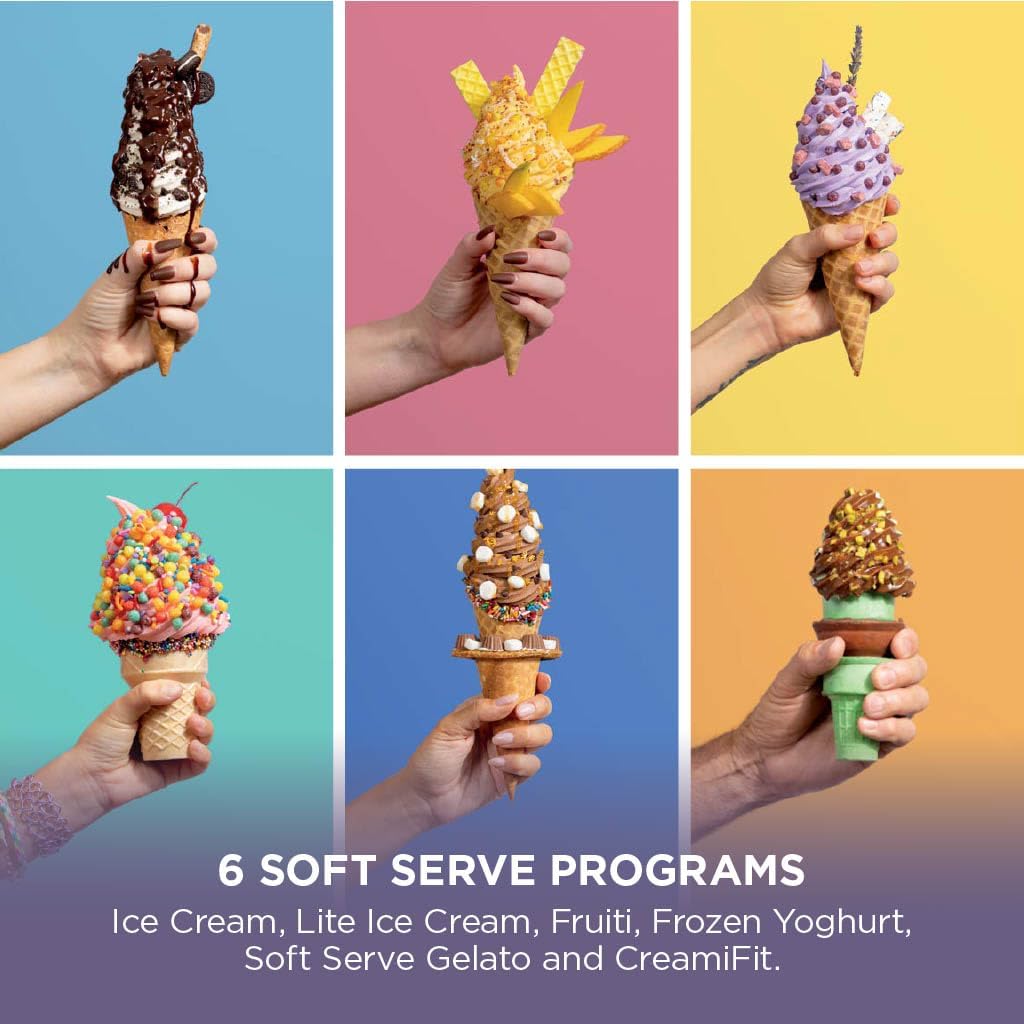 Ninja CREAMi Scoop and Swirl Ice Cream Machine with 2x Tubs, NC701UKSTGD | 13 Functions, Makes Ice Cream, Soft Serve, Gelato, Sorbet, Milkshakes and More, Mix-In Option, Stone Gold
