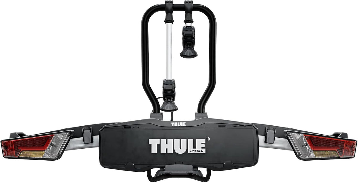 Thule EasyFold XT Fahrradträger, Fahrradträger Anhängerkupplung Black/Aluminum, 2 Bikes
