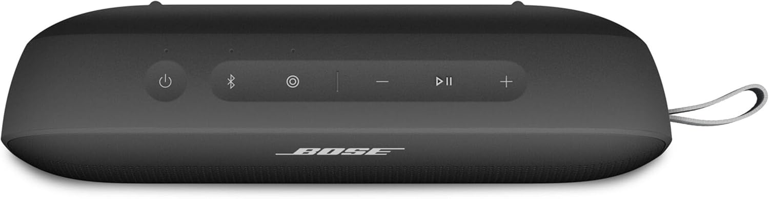 Bose SoundLink Flex Portable Bluetooth Speaker (2nd Gen.), Portable Outdoor Speaker with Lifelike Sound, Up to 12 Hours Battery Life, Dustproof and Waterproof, Black