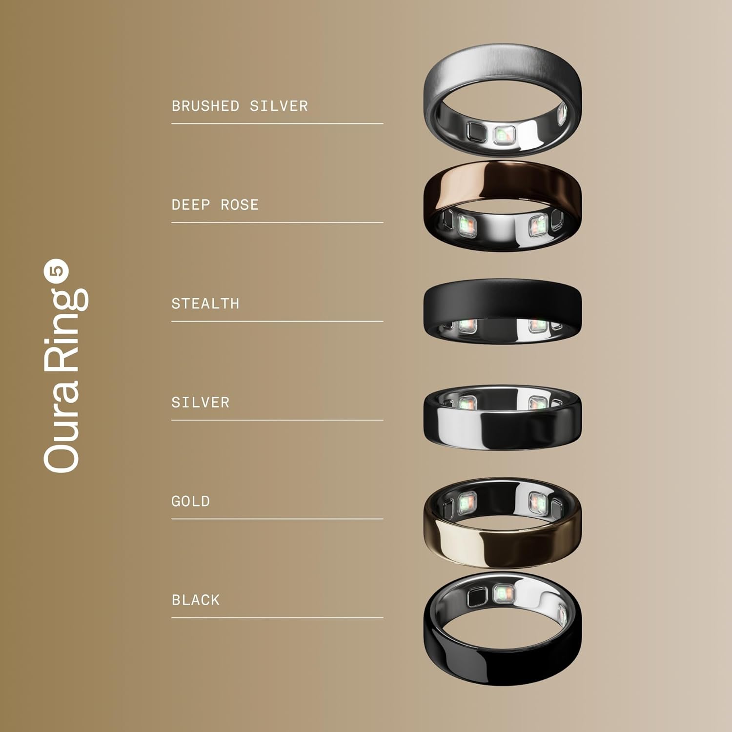 OURA Ring 5 Gold - Size 8 - Find Your Ring Size