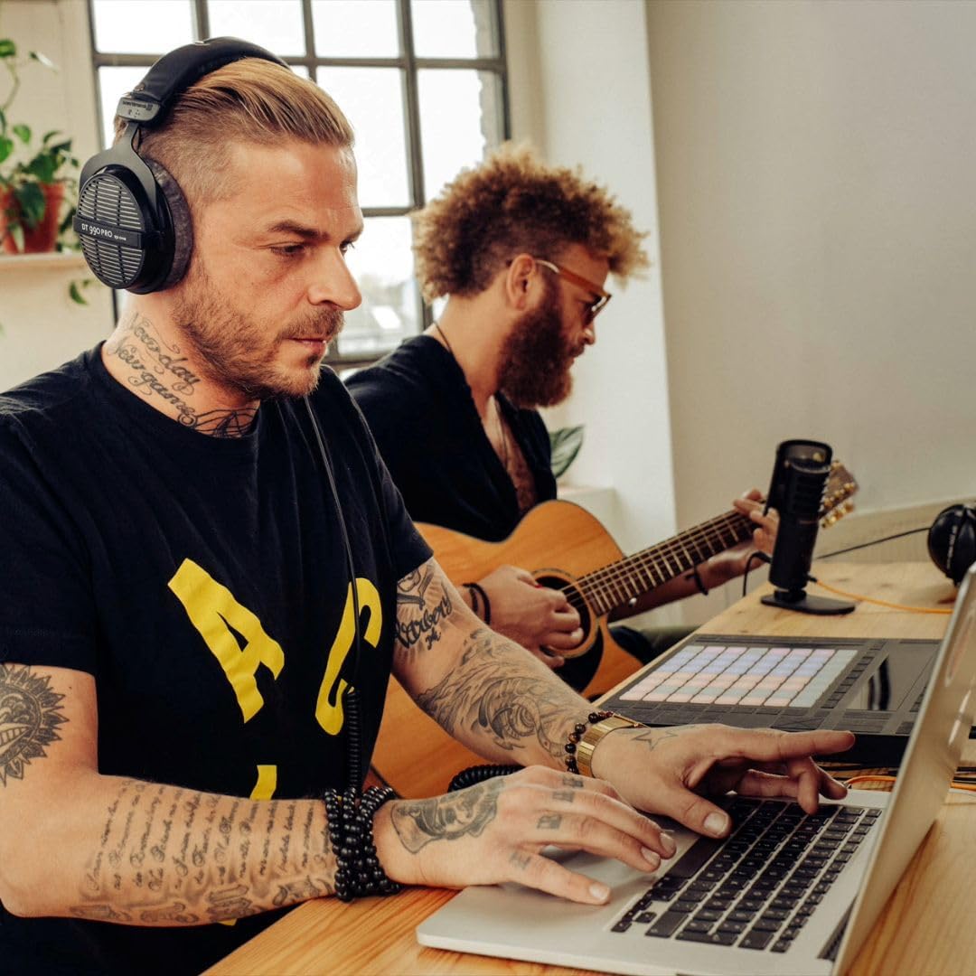 beyerdynamic DT 990 PRO Single Sided Wired On-Ear Studio Headphones for Mixing, Mastering and Editing, 80 Ohm. Handmade in Germany