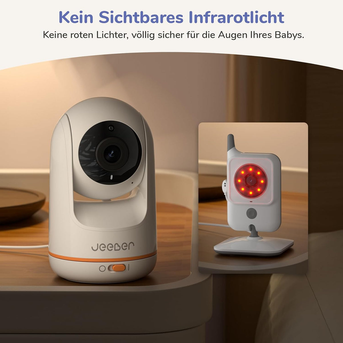 2K/3MP WiFi Baby Monitor with Camera App, 5 Inch IPS Baby Monitor, 360°