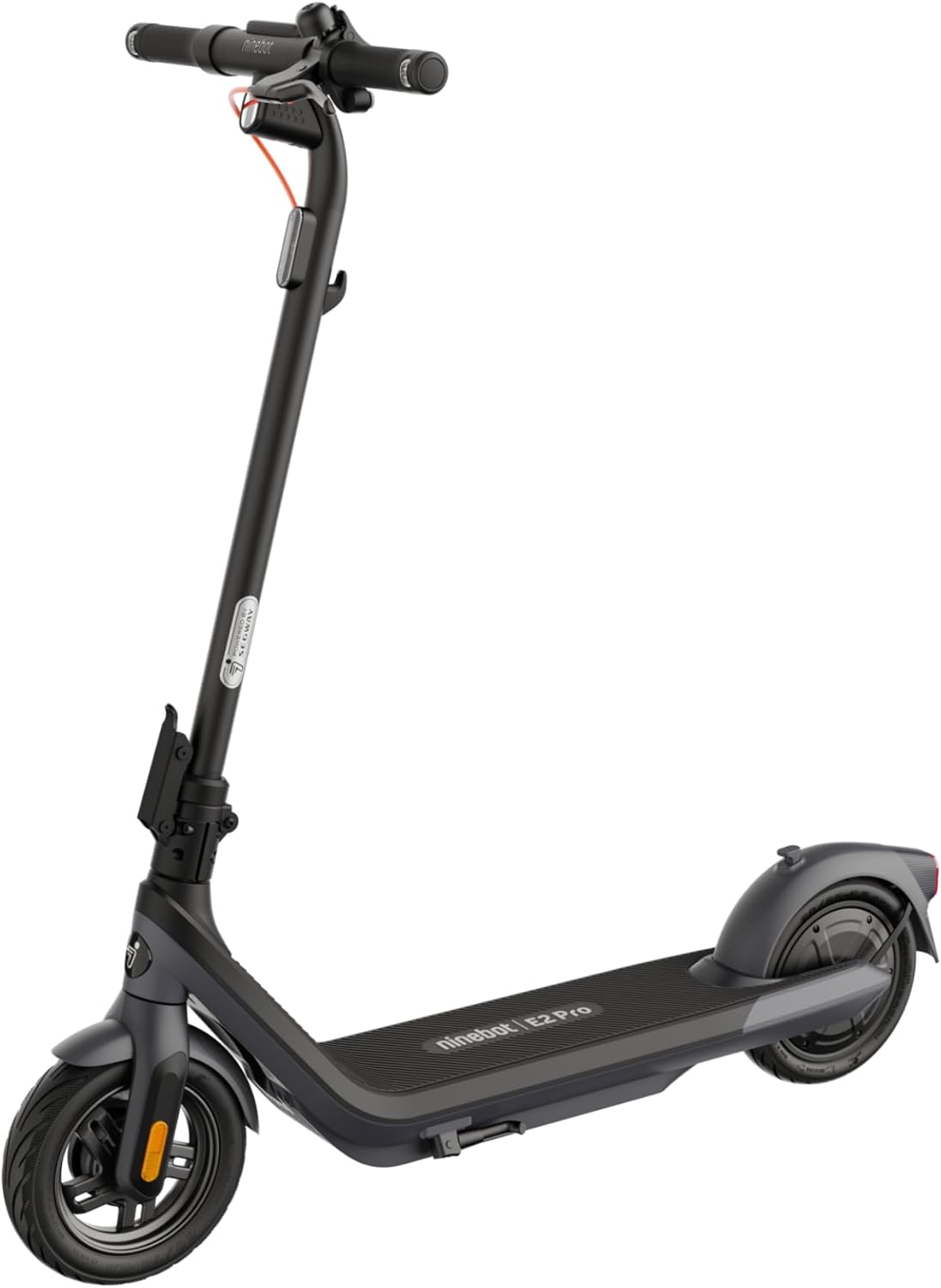 Segway-Ninebot E2 Pro D E-Scooter, 20 km/h, bis zu 35 km Reichweite, 275 Wh Akku, 10 Zoll schlauchlose Luftreifen, TCS, Dual-Bremssystem, LED-Display, faltbar, Schwarz