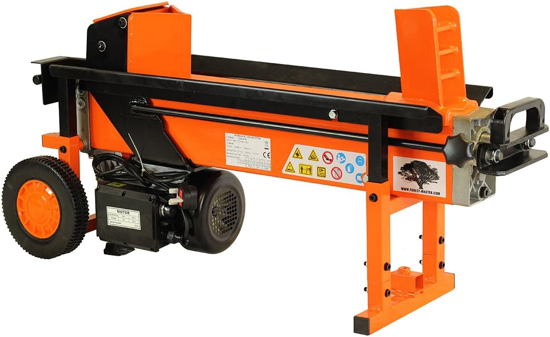 Forest Master FM16D Robustes elektrisches Holzspalter – 8 Tonnen Spaltkraft – Holzscheite bis zu 450 mm – vorgefüllt, gebrauchsfertig – DuoCut-Klinge – 2-Gang-Ramm