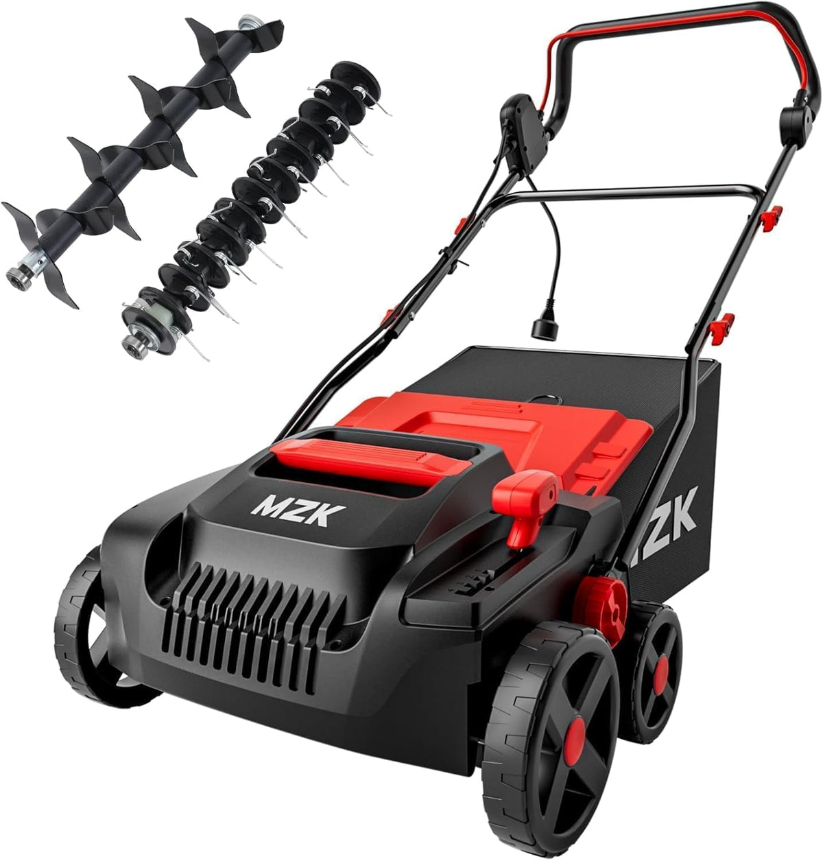 MZK Elektro Vertikutierer & Rasenlüfter, 38 cm, 3700 U/min