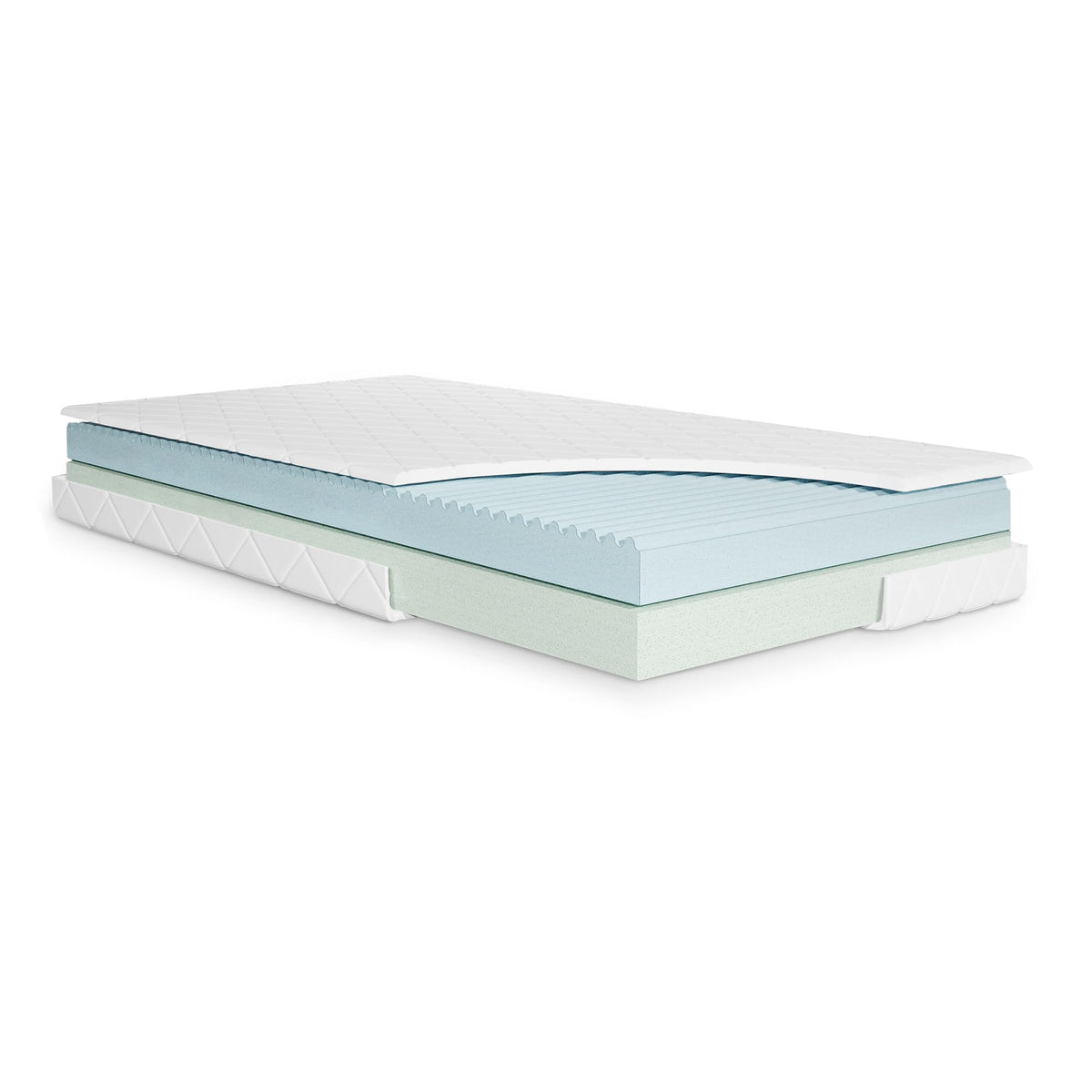 Julius Zöllner Jugendmatratze Duosoft Junior – Hochwertige Juniormatratze, Atmungsaktiver Kaltschaum mit Wellenprofil, OEKO-TEX Standard 100, Made in Germany, Größe 90x200cm
