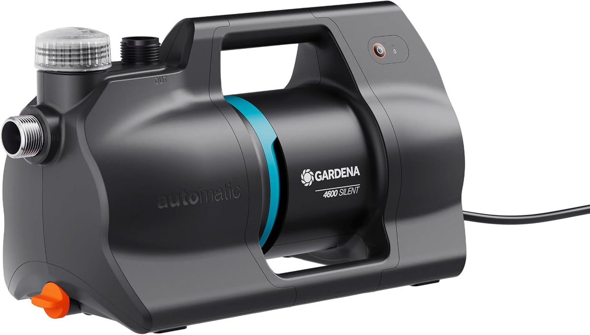 Gardena Haus- & Gartenautomat 4600 Silent Pumpen: Automatisierte Bewässerung und Hauswasserversorgung, 25% weniger Stromverbrauch*, Silent Technologie (09070-20)