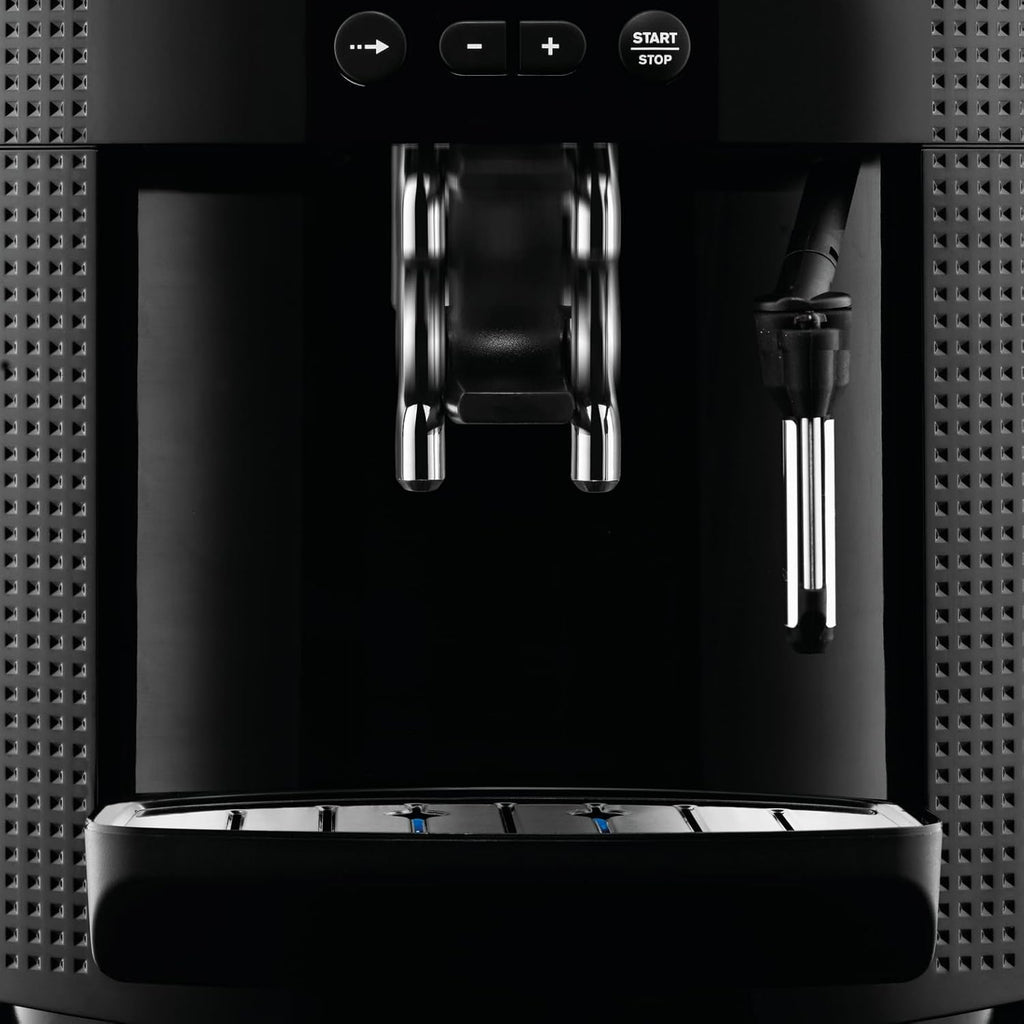 Krups Roma Kaffeevollautomat mit langlebiger Metall-Brühgruppe, Espresso, Cappuccino & Kaffee auf Knopfdruck, 1,7 l Tank, 3 Temperaturstufen und Mahlgradeinstellungen, automatische Kaffeemaschine
