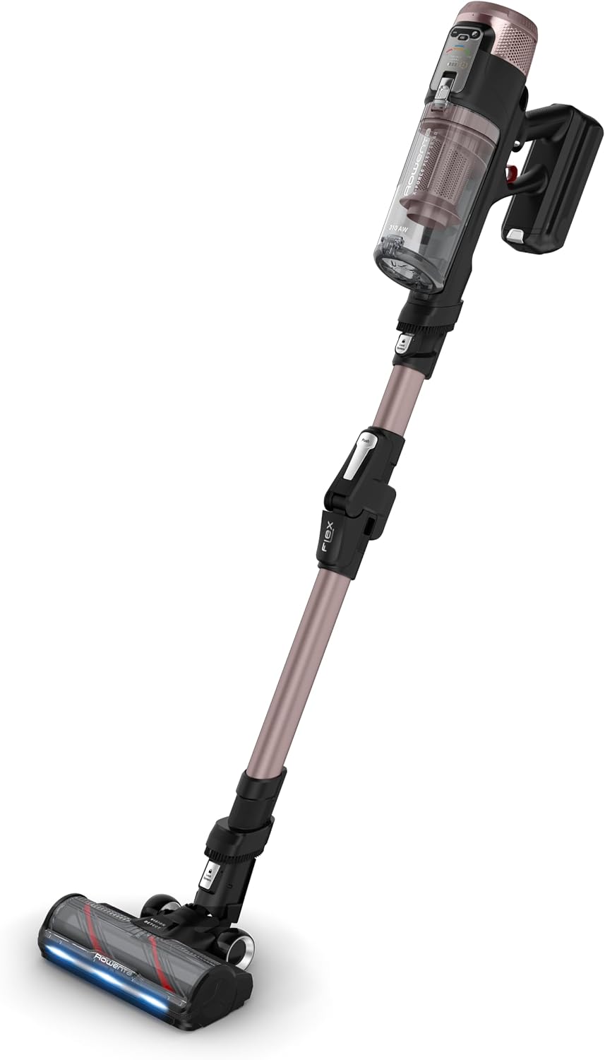 Rowenta X-Force Flex 1660 kabelloser Akkustaubsauger, Extreme Saugkraft, 315 Air Watt, optimale Ergebnisse auf Allen Böden, LED-Beleuchtung, 2 Stunden Laufzeit, Flex-Gelenk, inkl Zubehör, RH9CD9E0