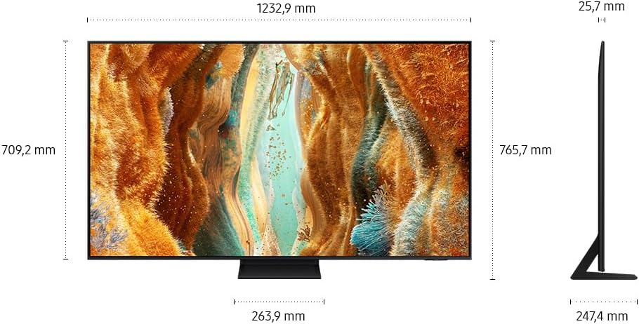 Samsung Neo QLED 4K QN70F 55 Zoll (138 cm) Mini LED Fernseher, Optimiert für Fussball, NQ4 AI Gen2 Prozessor, Quantum Matrix Technology Slim, Motion Xcelerator, Samsung Vision AI Smart TV