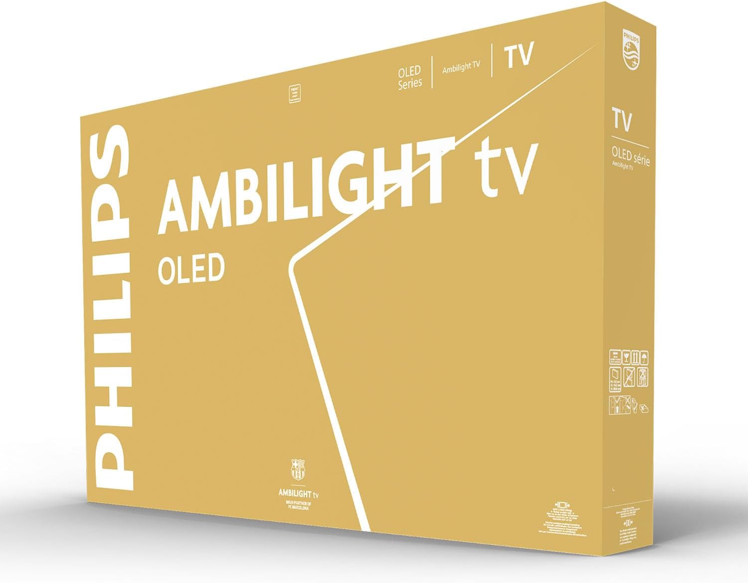 PHILIPS Ambilight 48OLED760 4K OLED Smart TV - 48 Zoll Display mit P5 AI Perfect Picture Engine Ultra HD, Titan OS, Dolby Vision und Atmos Sound - Funktioniert mit Alexa und Google Sprachassistent