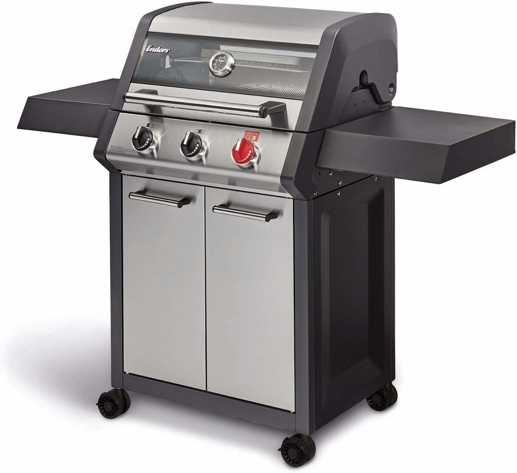 Enders® Gasgrill MONROE PRO X 3 S TURBO, 3-Edelstahlbrenner, Sichtfenster, HEAT RANGE™, SWITCH GRID™, 800 °C TURBO ZONE™, SIMPLE CLEAN™, #8374