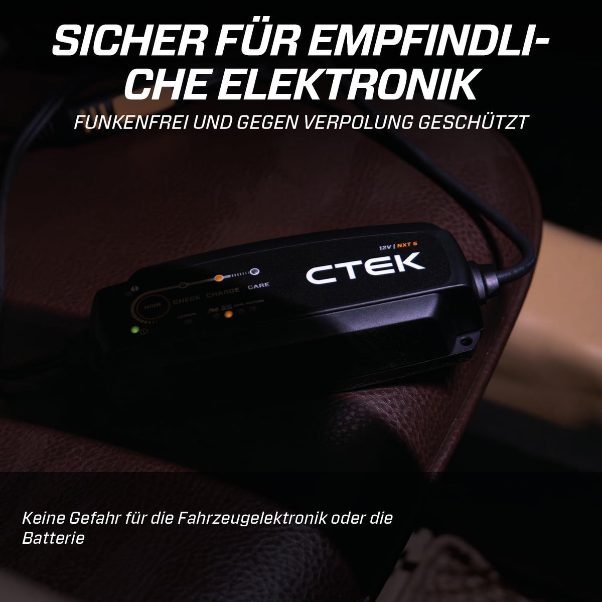CTEK 40-659 Batterieladegerät 12V 5A – LiFePO4 & Blei, Desulfatierung, AGM, Temperaturkompensation