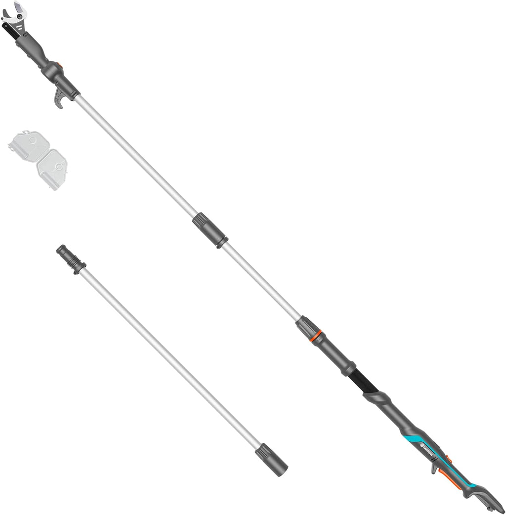 Gardena Akku-Teleskop-Baumschere HighCut 360/18V P4A ohne Akku: Astschere mit Teleskopstiel für Zweige in bis zu 5 m Höhe,schwenkbarer Schneidkopf, ergonomischer Griff, LED-Anzeige (14776-55)