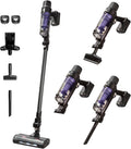 Rowenta X-PERT 7.60, Akkustaubsauger, 140 W Saugleistung, langlebiger Akku, Hochleistungs-LED-Bodendüse, Ultraleicht mit nur 1,2 kg im Handstaubsauger-Modus, Lila-Schwarz, RH6A33WO