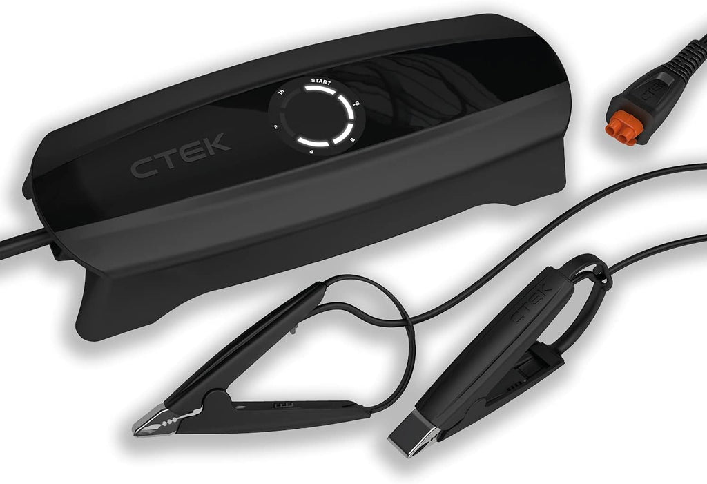 CTEK CS ONE, Batterieladegerät 12V, Intelligentes Ladegerät Motorrad, Ladegerät Auto, Erhaltungsladegerät Mit Adaptive Ladung, App, Rekonditionierungsmodus Und Polaritätsfreie Klemmen Schwarz