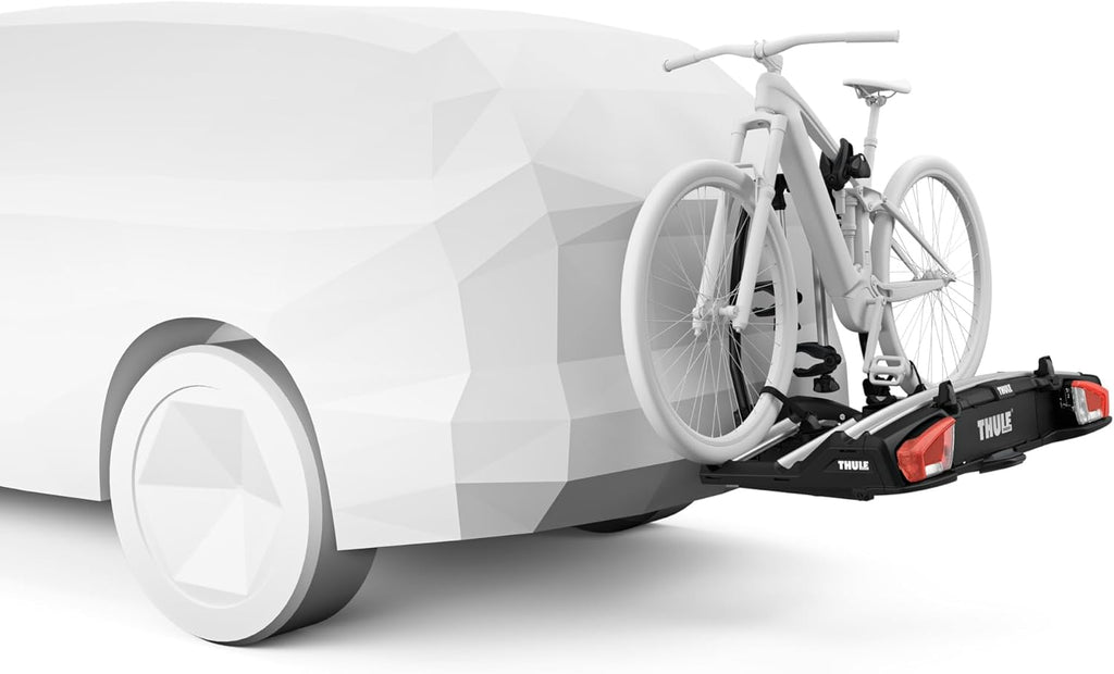 Thule VeloSpace XT Fahrradträger, Fahrradträger Anhängerkupplung Black/Aluminum, 3(4) Bikes