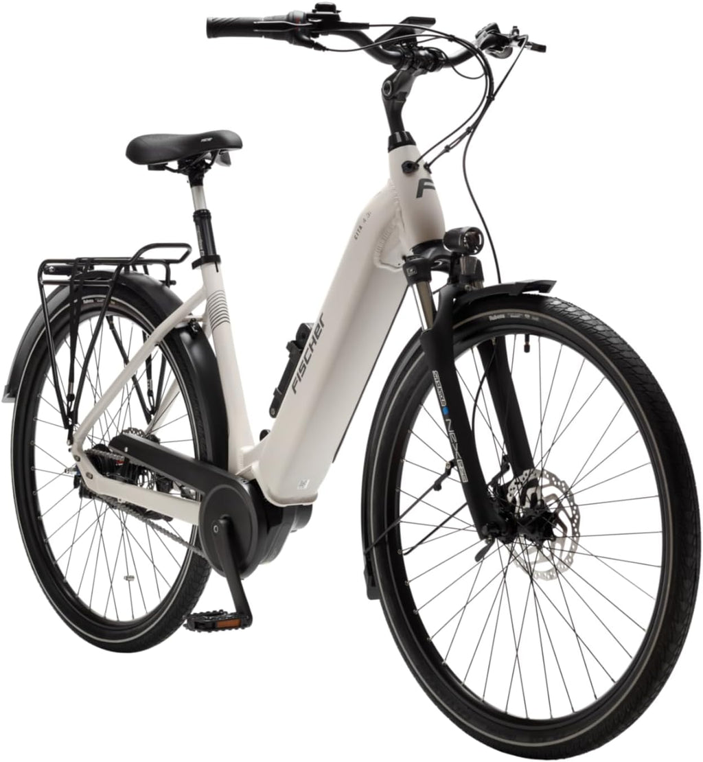 Fischer E-Bike City CITA 4.3i Electric Bicycle for Men and Women, RH 43, Mid Motor 65 Nm, 36 V Battery