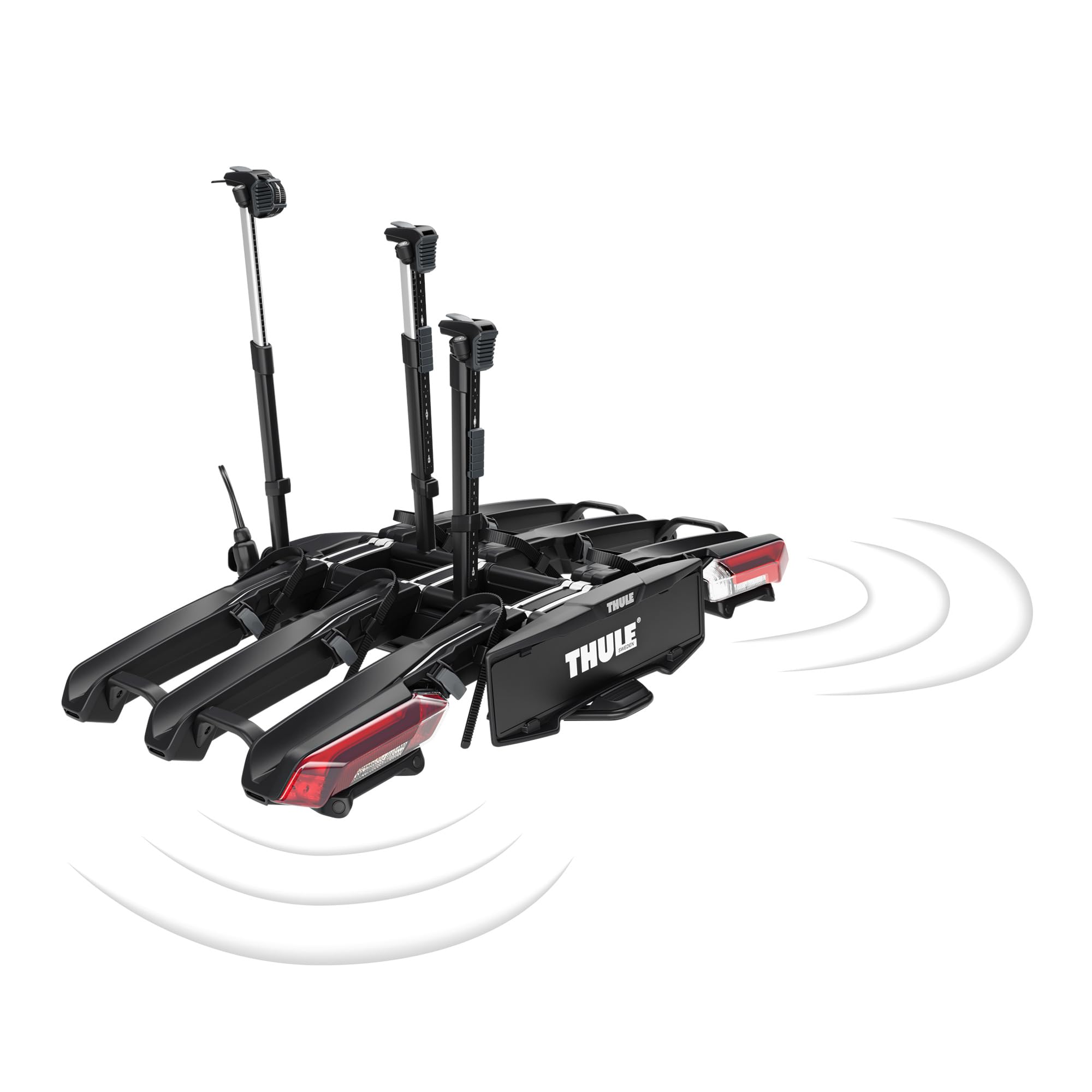 Thule Epos Fahrradträger für Anhängerkupplung 3 Fahrräder, Black