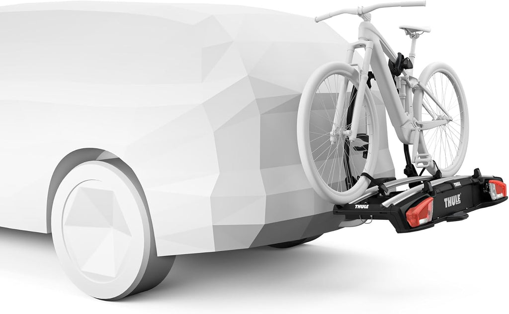 Thule VeloSpace XT Fahrradträger, Fahrradträger Anhängerkupplung Black/Aluminum, 2(3) Bikes