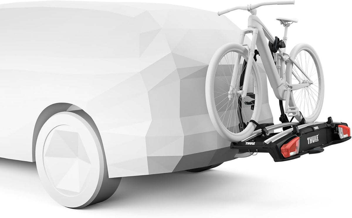 Thule VeloSpace XT Fahrradträger, Fahrradträger Anhängerkupplung Black/Aluminum, 2(3) Bikes
