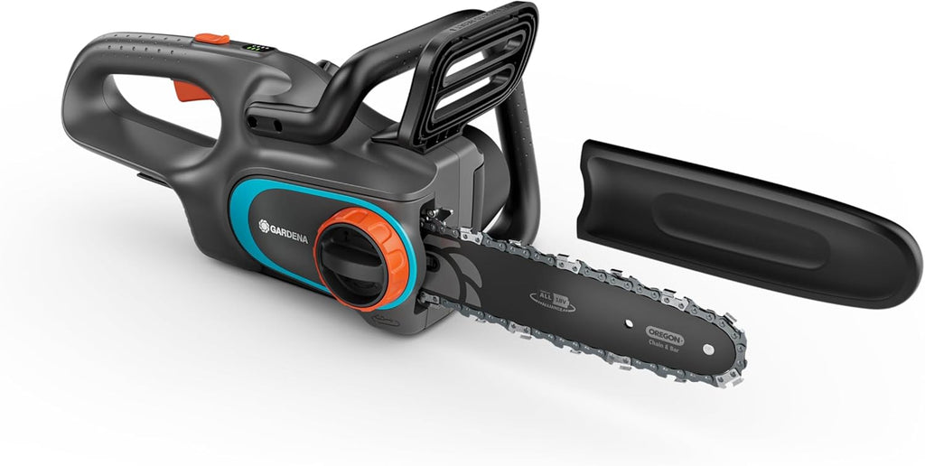 Gardena Akku-Kettensäge PowerSaw 250/18V P4A solo: Oregon Kette, Ergonomisch, Geräuscharm, Kettenbremse, Kabellos (14790-55)