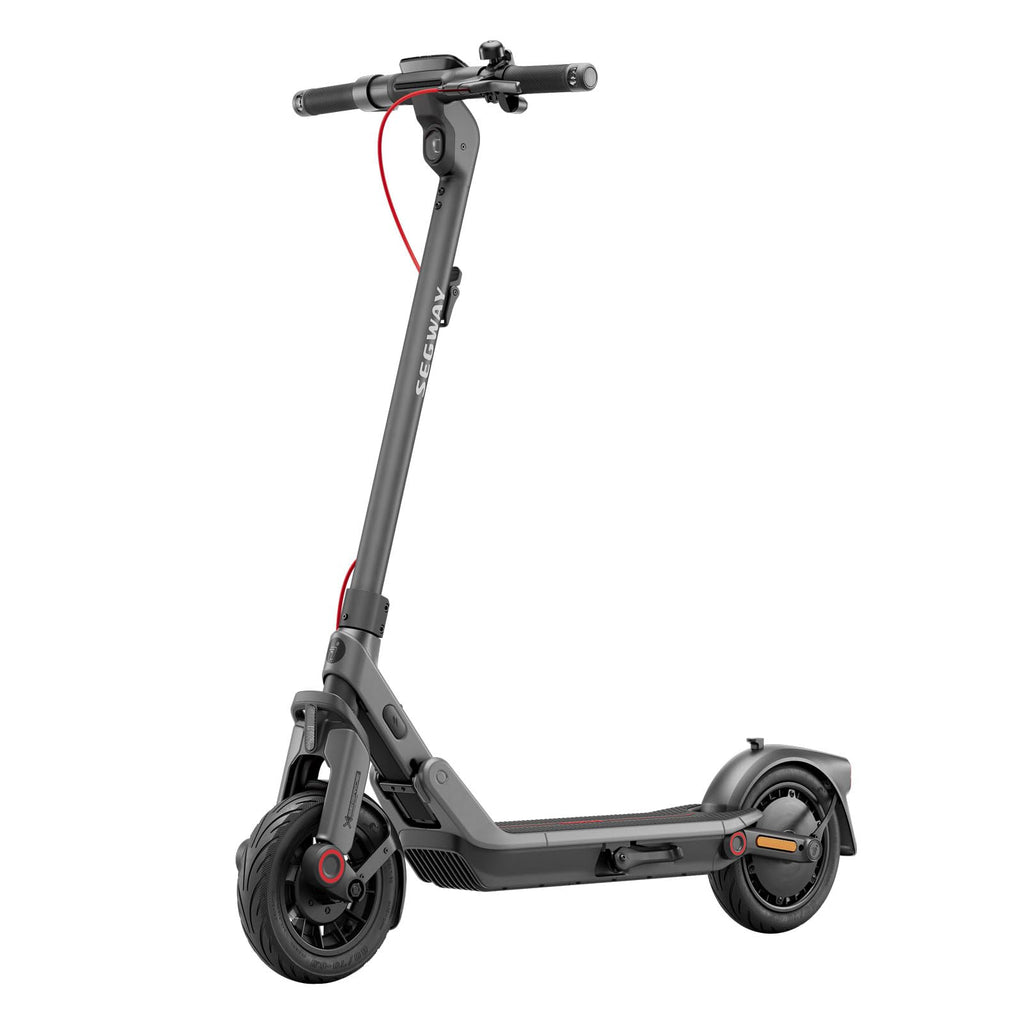 Segway-Ninebot E2 Pro D E-Scooter, 20 km/h, bis zu 35 km Reichweite, 275 Wh Akku, 10 Zoll schlauchlose Luftreifen, TCS, Dual-Bremssystem, LED-Display, faltbar, Schwarz