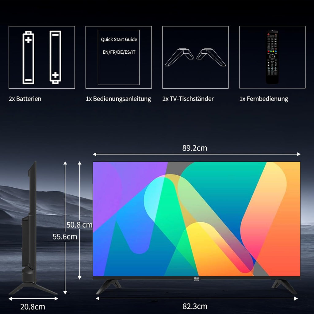 HKC H40Q1F-NS Fernseher 40 Zoll (100cm), Full HD ohne Smart-Funktion
