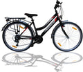 Talson 28 Zoll Damenrad Shimano 21Gang 28" Damen Fahrrad Black mit Beleuchtung nach STVZO