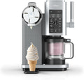 Ninja CREAMi Scoop and Swirl Soft Serve and Ice Cream Maker with 2x Tubs | 13 Functions, Makes Ice Cream, Soft Serve, Gelato, Sorbet, Milkshakes and More, Mix-In Option, Platinum Silver, NC701UK