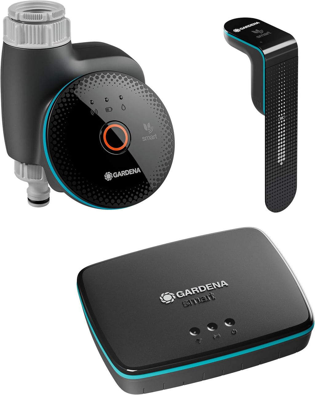 Gardena smart Sensor Control Set Bewässerungssteuerung; smart: Datengesteuerte Bewässerung*, Smart Home Integration*, Bodenfeuchtesensor im Lieferumfang enthalten, Hochwertige Ventiltechnik (19045-20)