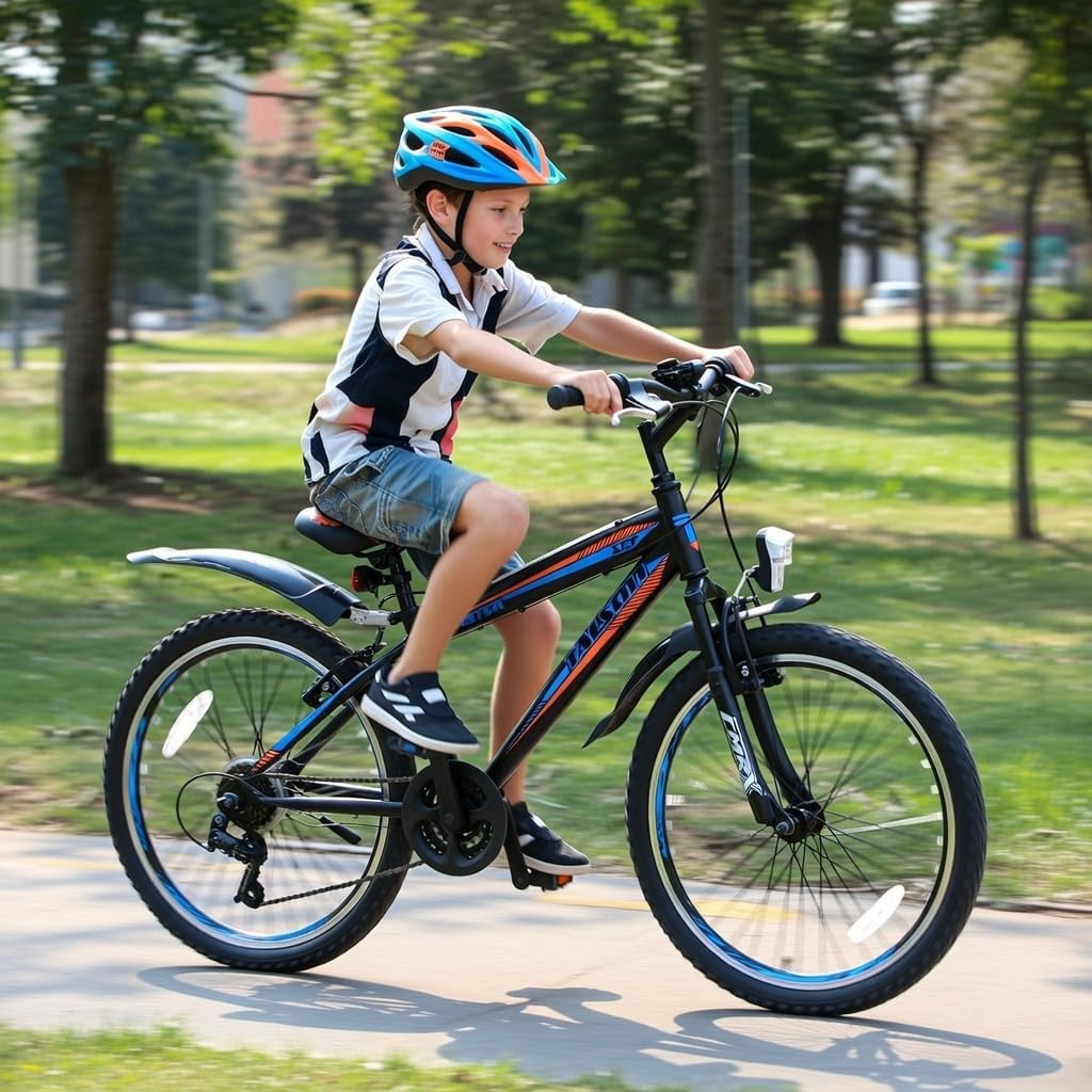 Talson 20 Zoll Fahrrad Shimano 18-Gang Mountainbike - mit Gabelfederung und Beleuchtung Neu