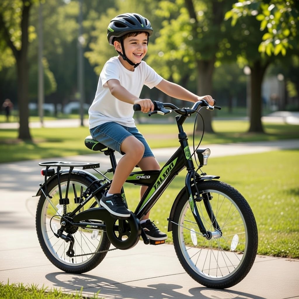 Talson 20 Zoll Kinderfahrrad für Jungen, StVZO, Shimano 6-Gang, Schwarz