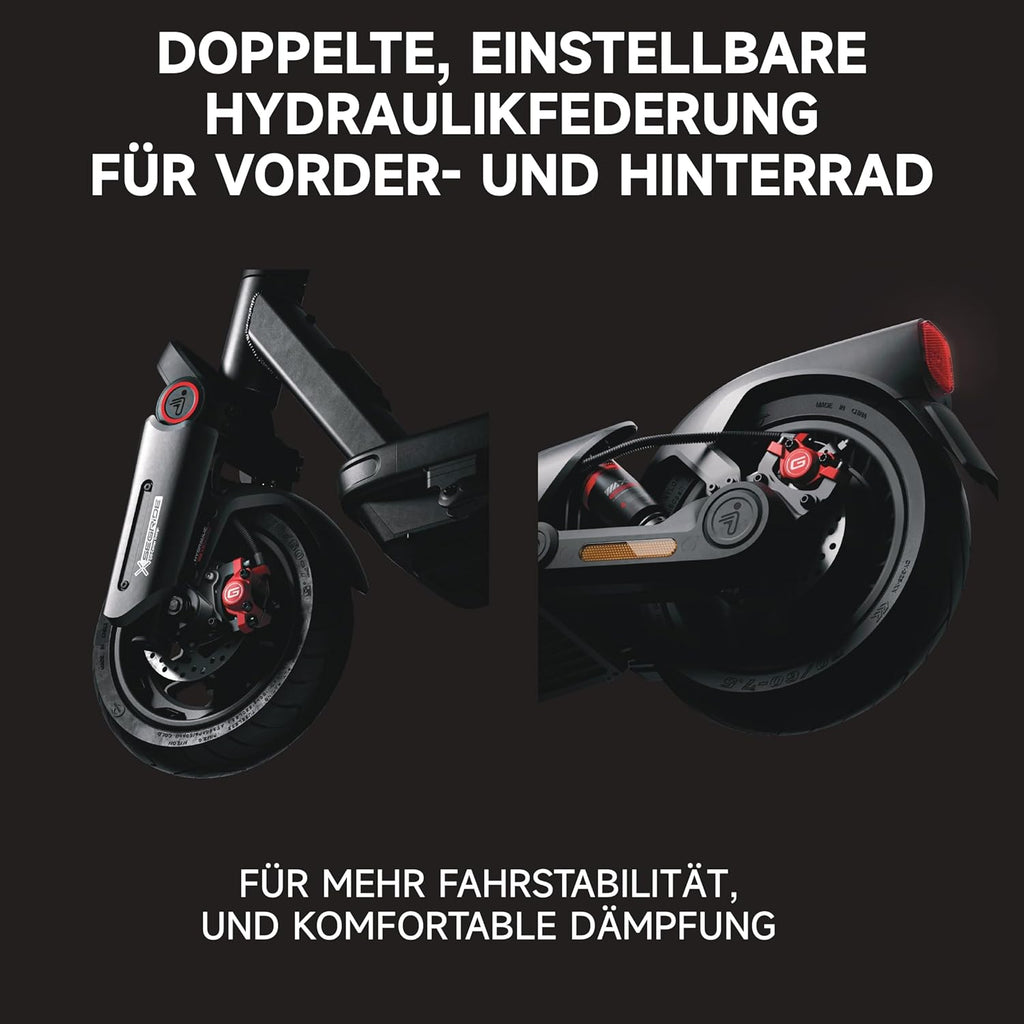 Segway-Ninebot MAX G3 D E-Scooter, bis zu 80 km Reichweite, 11 Zoll selbstabdichtende Luftreifen, Vollfederung, TFT-Display, FlashCharge, Apple Find My, faltbar, Schwarz**