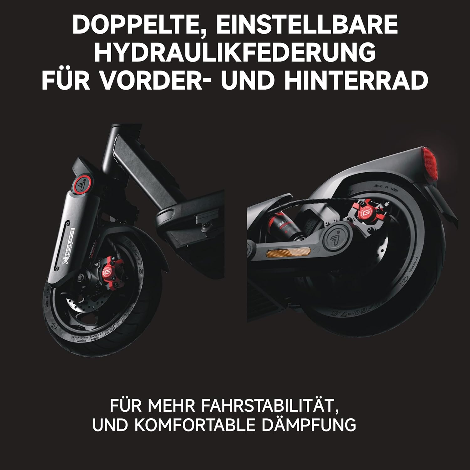 Segway-Ninebot MAX G3 D E-Scooter, bis zu 80 km Reichweite, 11 Zoll selbstabdichtende Luftreifen, Vollfederung, TFT-Display, FlashCharge, Apple Find My, faltbar, Schwarz**