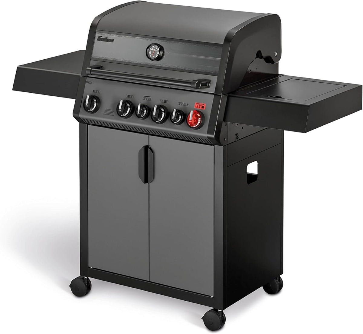 Enders® Gasgrill HYDE 4 SIKR Turbo, 4 Brenner aus Edelstahl für kraftvolles direktes und indirektes Grillen, 800 °C TURBO ZONE™, SWITCH GRID™, Infarot-Backburner und Seitenkocher, #8041