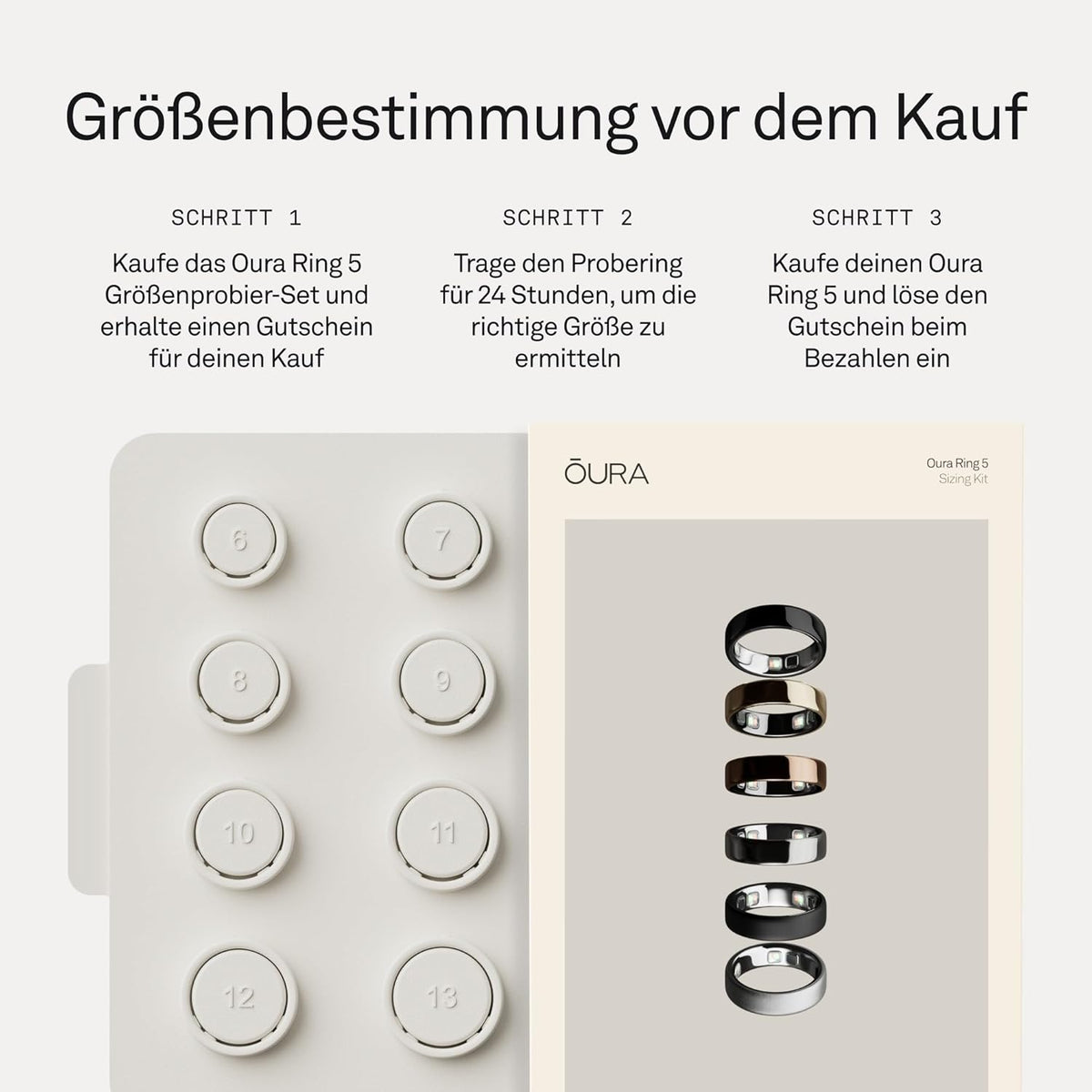 OURA Ring 5 Gold - Size 8 - Find Your Ring Size