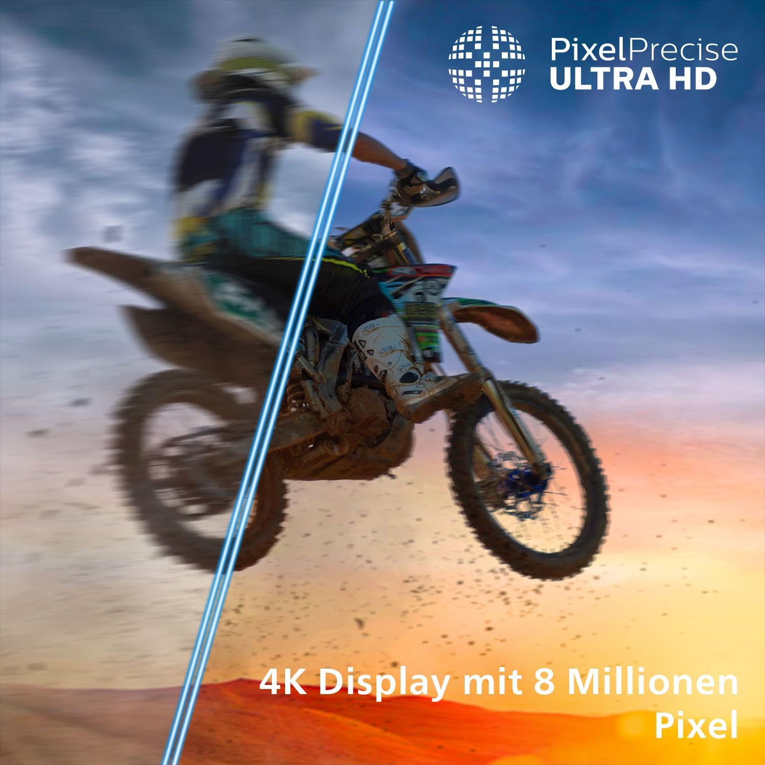PHILIPS 55PUS7200 4K LED Smart TV - 55 Zoll Display mit Pixel Precise Ultra HD, Titan OS Plattform und Dolby Atmos Sound - Funktioniert mit Alexa und Google Sprachassistent