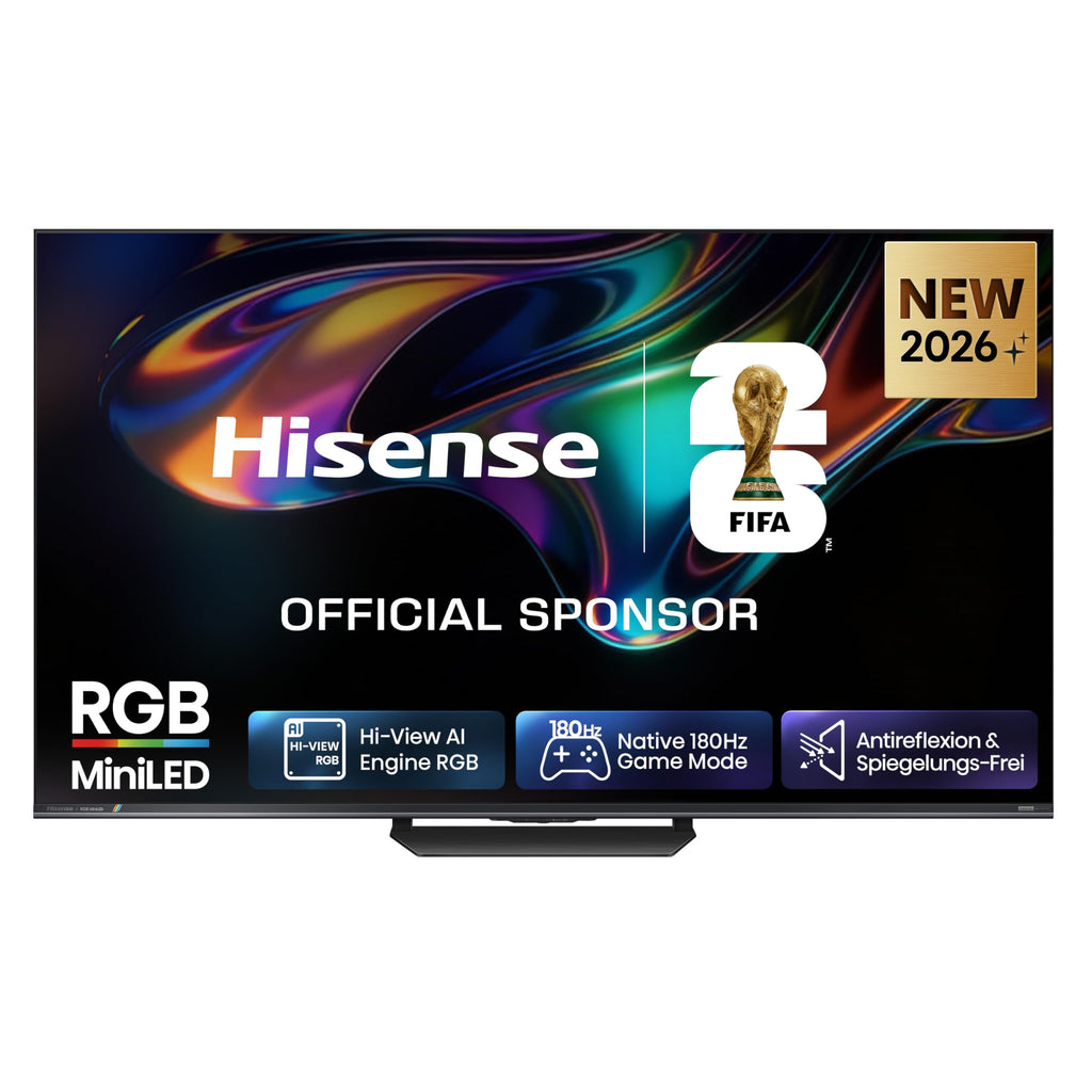Hisense 65UR8DS Fernseher 65 Zoll, 4K UHD, RGB Mini LED, Smart TV, 180Hz, Hi-View AI Engine RGB, Dolby Vision.Atmos, AI RGB Lichtsensor, AI 4K Upscaler, AMD FreeSync Premium Pro, Tuned by Devialet