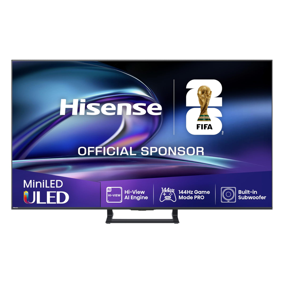 Hisense 55E89Q Fernseher, 55 Zoll (139cm), 4K ULED Mini LED, Smart TV, 144Hz Game Mode PRO, Hi-View AI Engine, AI Smoothmotion, Built-in Subwoofer, Dolby Vision.Atmos, Filmmaker Mode, Hi-Concerto