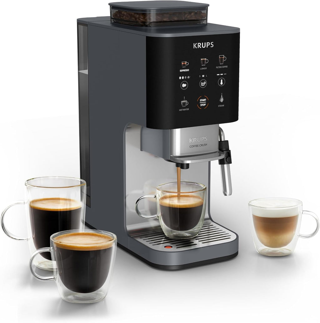 KRUPS Coffee Crush Edition, Espresso-Kaffeevollautomat, nur 15 cm Breite