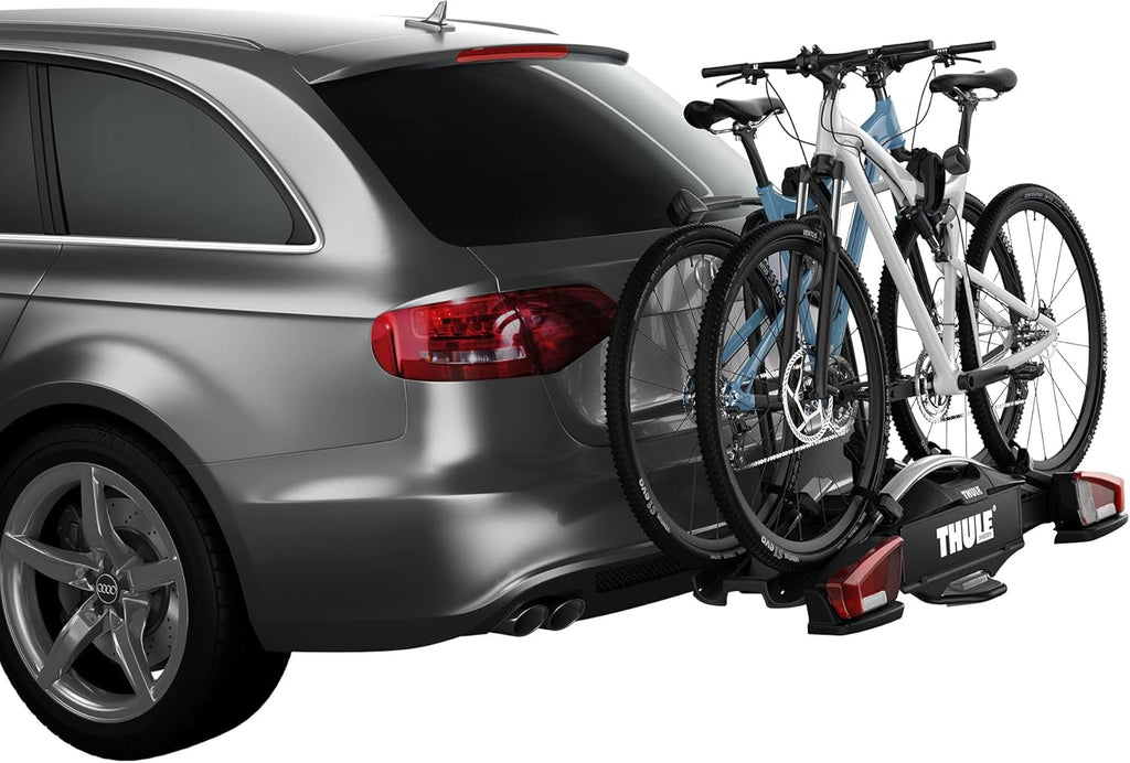 Thule VeloCompact Fahrradträger, Fahrradträger Anhängerkupplung Black/Aluminum, 2 Bikes