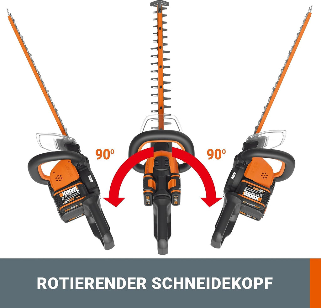 WORX WG284E.9 Akku Heckenschere 40V, ohne Akku & Ladegerät