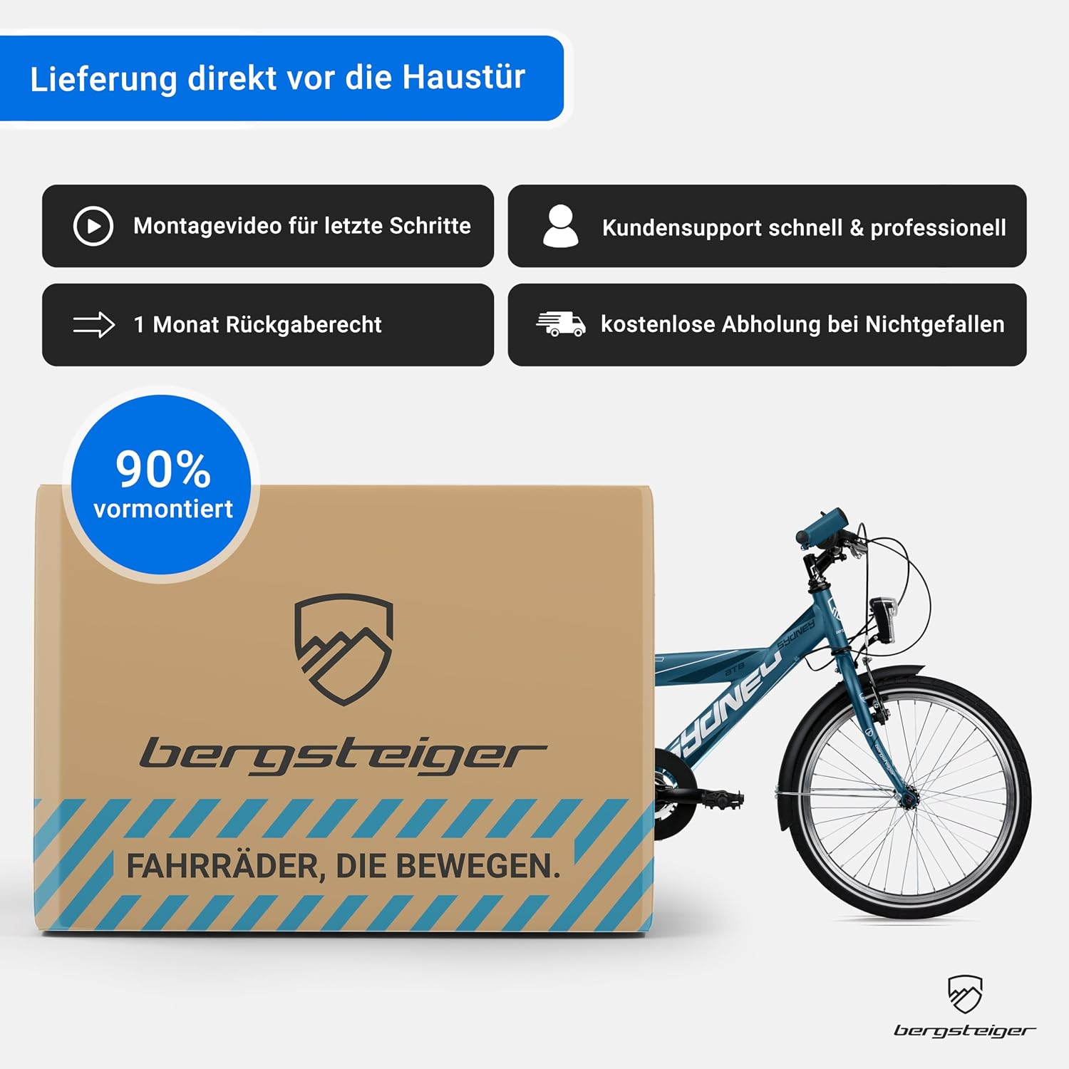 Bergsteiger Sydney 20/24 Zoll Kinderfahrrad Mountainbike 6/18 Gang