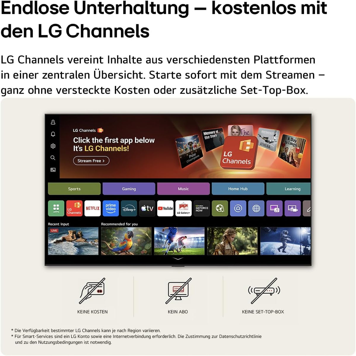 LG 43NU8E0B3LA Nano 4K UHD TV, 43 Zoll, α7 Gen9 4K AI Prozessor, webOS 26, 60Hz, VRR bis zu 60Hz, Modelljahr 2026, Energieklasse F