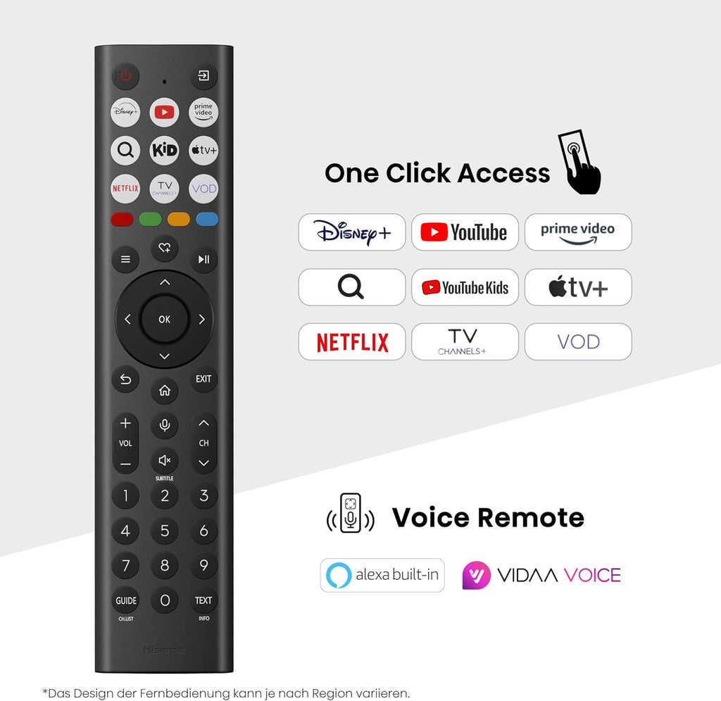 Hisense 55E89Q Fernseher, 55 Zoll (139cm), 4K ULED Mini LED, Smart TV, 144Hz Game Mode PRO, Hi-View AI Engine, AI Smoothmotion, Built-in Subwoofer, Dolby Vision.Atmos, Filmmaker Mode, Hi-Concerto